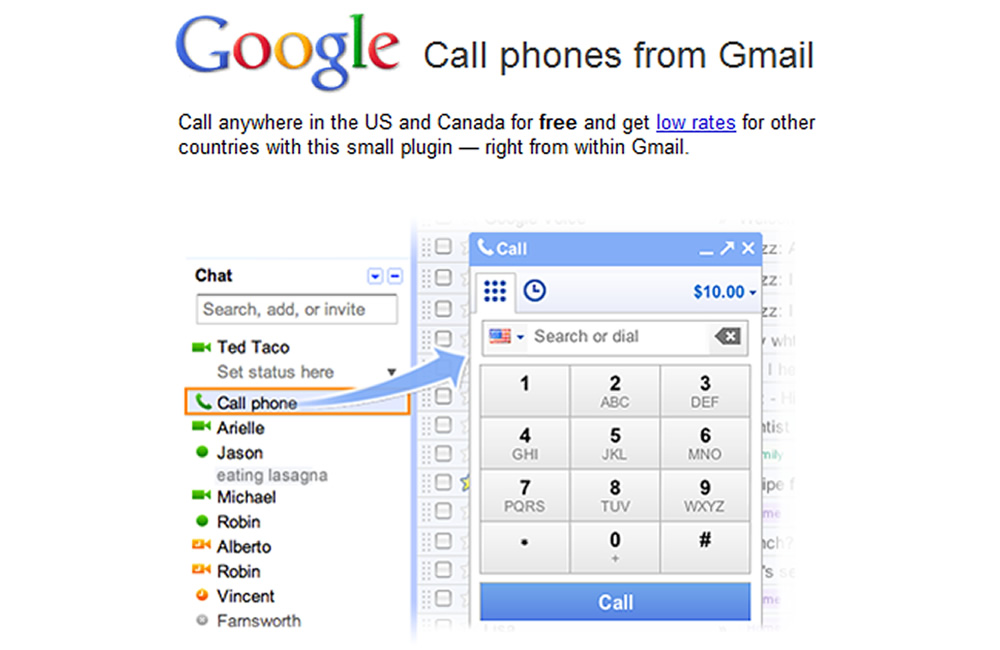 Google Adds Call feature in Gmail